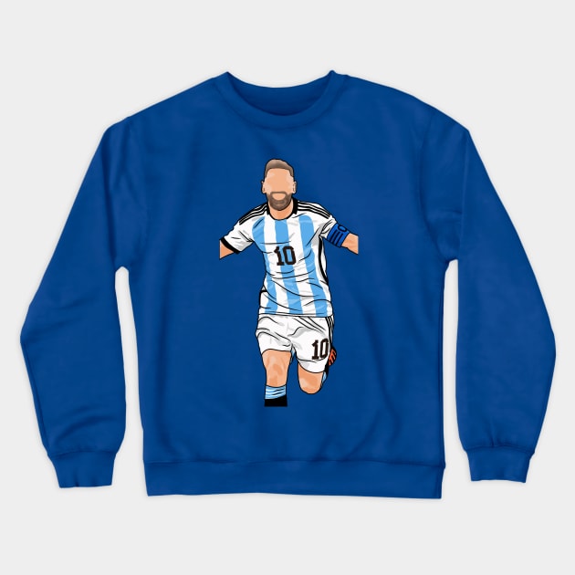 Lionel Messi GOAT 10 - Drawing Style Crewneck Sweatshirt by thesportstation